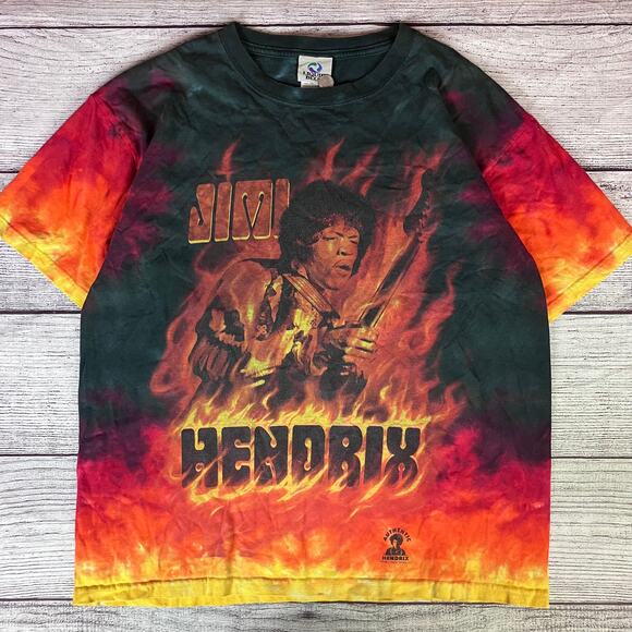 2006 Jimi Hendrix Liquid Blue Tie Dye T-shirt - Picture 2 of 6